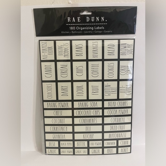 Rae Dunn Other - RAE DUNN ORGANIZING LABELS